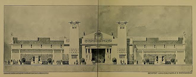 World Fair 1904 Austrian Government Pavilion - Architekt Ludwig Baumann K.K. Oberbaurat